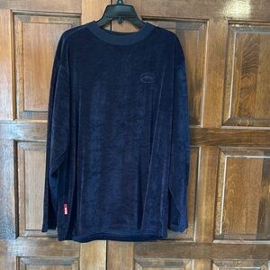 Vintage Marc Ecko Velour Sweatshirt Size Large Limited Edition Velour Stamp Y2K